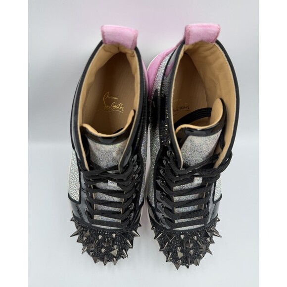 CHRISTIAN LOUBOUTIN Louis Strass Sneakers Pink High Swarovski Size 43 EU, 10 US main image 13